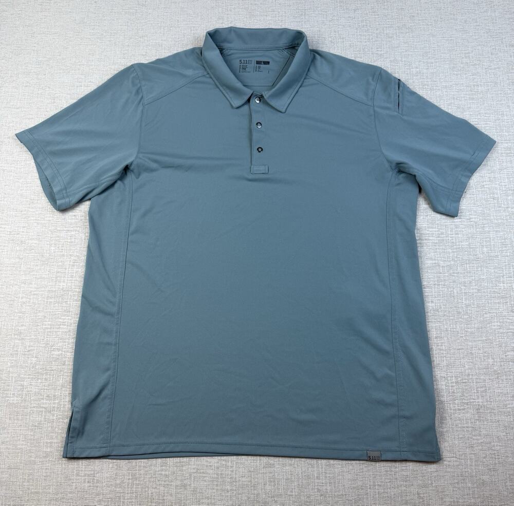 5.11 Tactical Men’s L Performance Polo Shirt Sage Green Short Sleeve